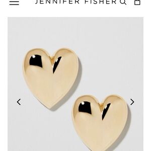 Jennifer Fisher puffy heart yellow gold earrings